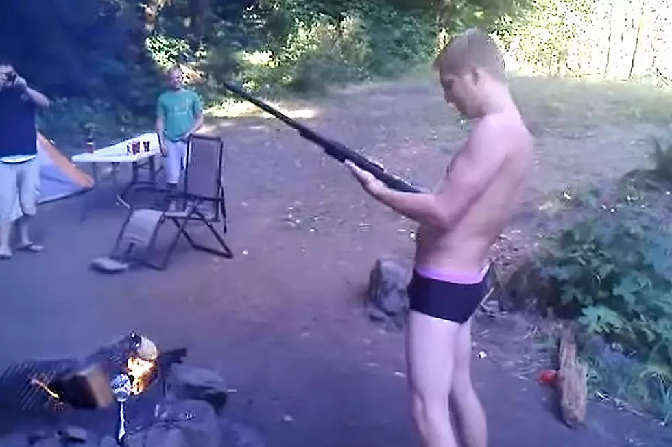 Drunk Dude in Speedo Fires Shotgun and, Yes, He’s a Total Moron