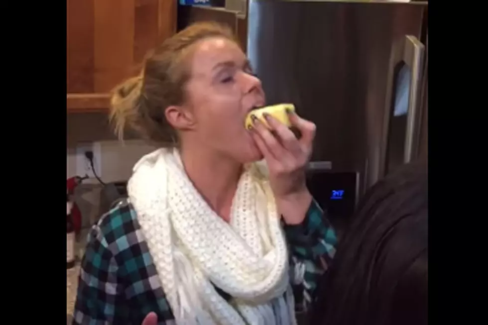 Very Talented Woman Swallows Entire Stick of Butter