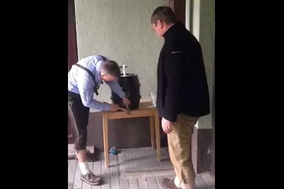Watch 2 German Doofuses Completely Screw Up Tapping a Keg