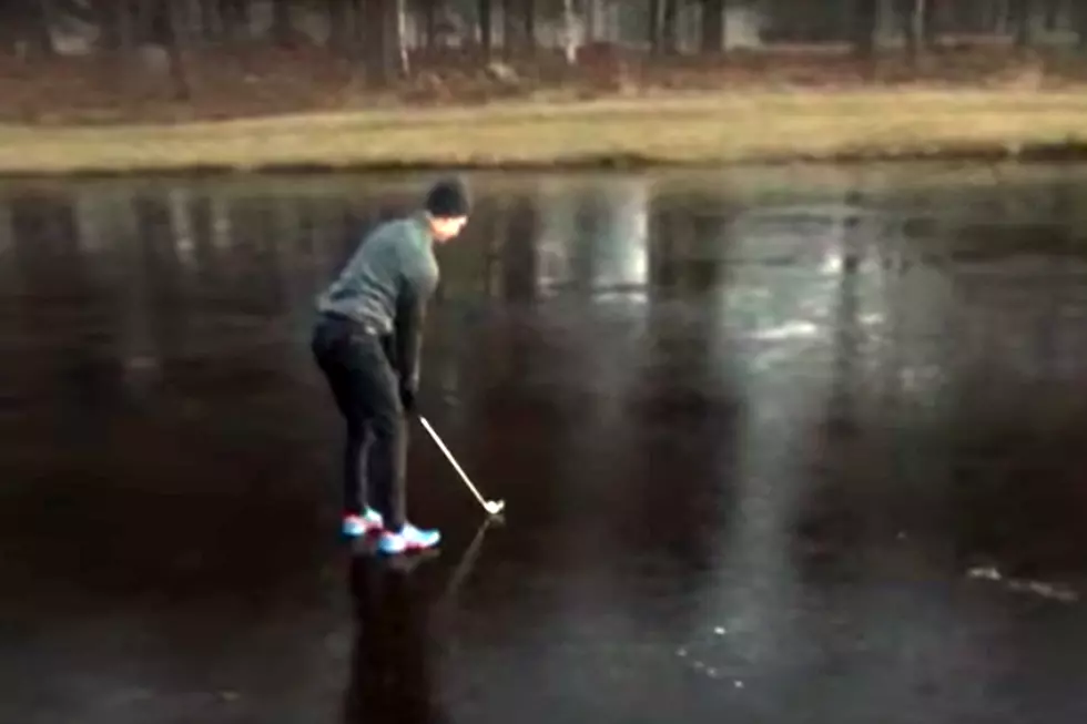 Golfing on a Frozen Lake Is Maybe Not the Smartest Idea, It Turns Out