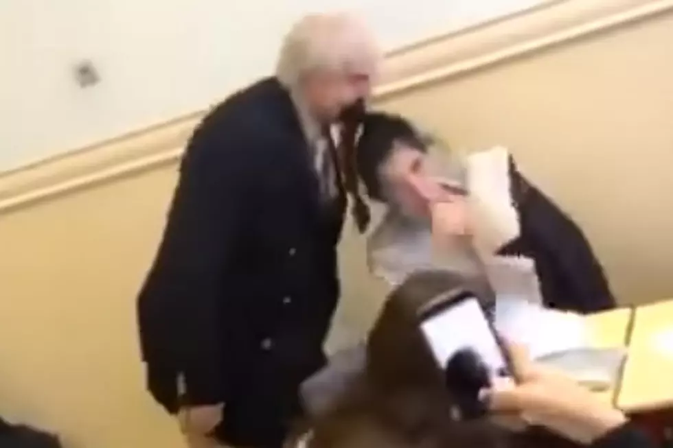 Hungry Teacher Bites Student Sleeping in Class