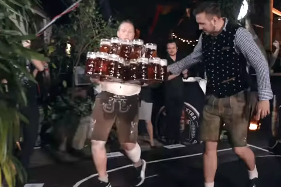 Man Carries 26 Beer Steins Into Record-Breaking History