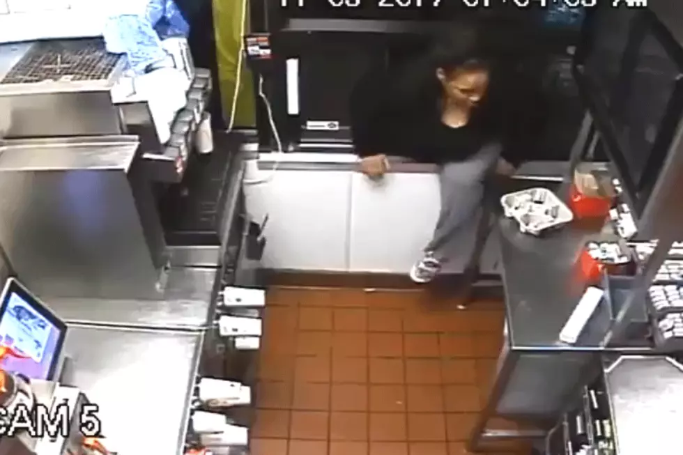 McDonald's Drive-Thru Robber Wedges Through Window, Helps Herself