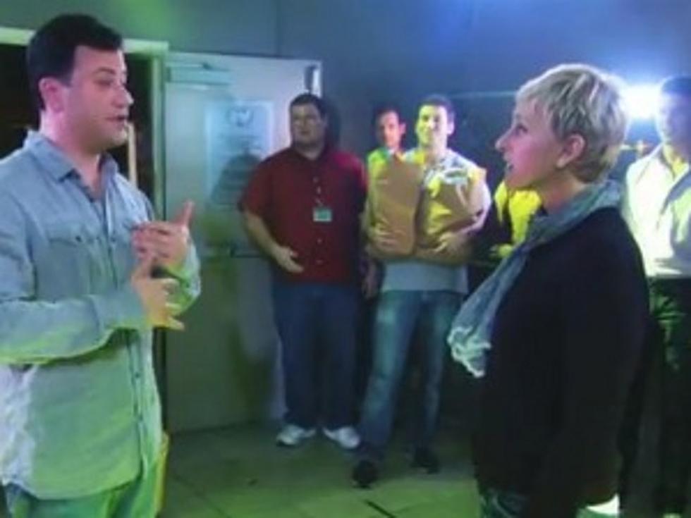 Jimmy Kimmel and Ellen DeGeneres Battle for Title of Nicest Talk Show Host [VIDEO]