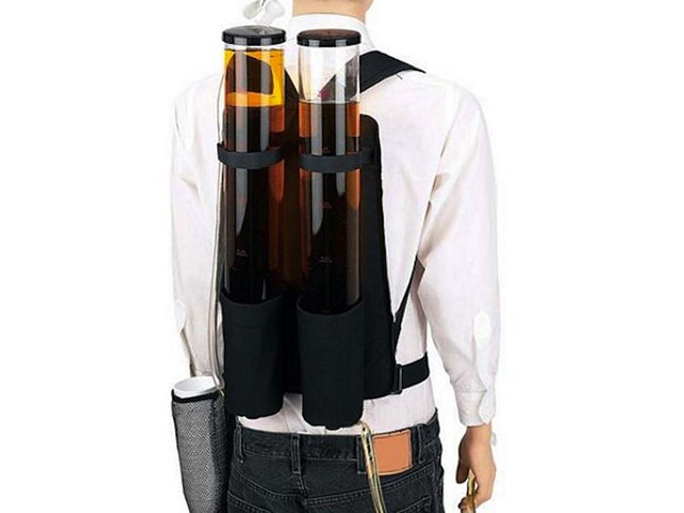 Dual Booze Backpack Perfect For Putting Your Alcoholism on Display