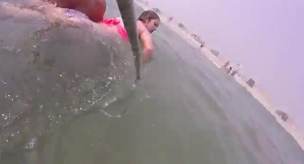 Selfie Stick Saves Swimmer