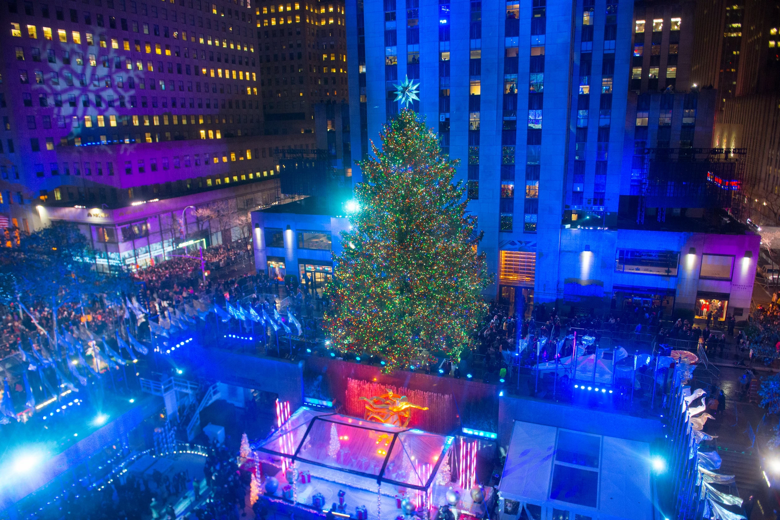 Masses Attend Rockefeller Center Tree Lighting Ceremony Despite Protests
