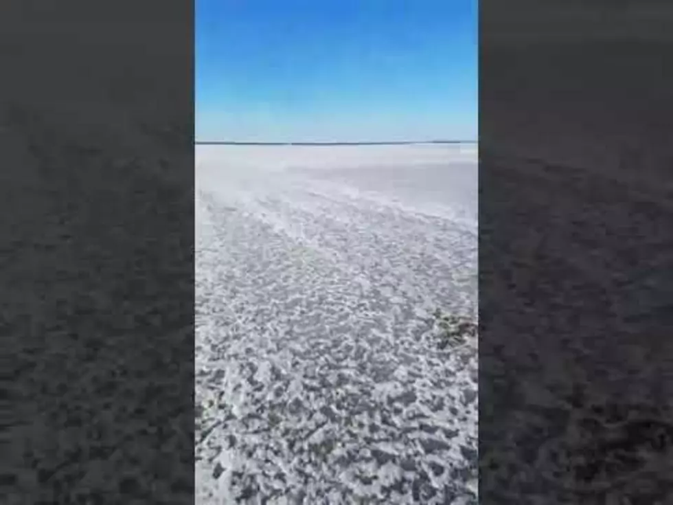 Walking on An Icy Tices Shoal On New Year’s Day [VIDEO]