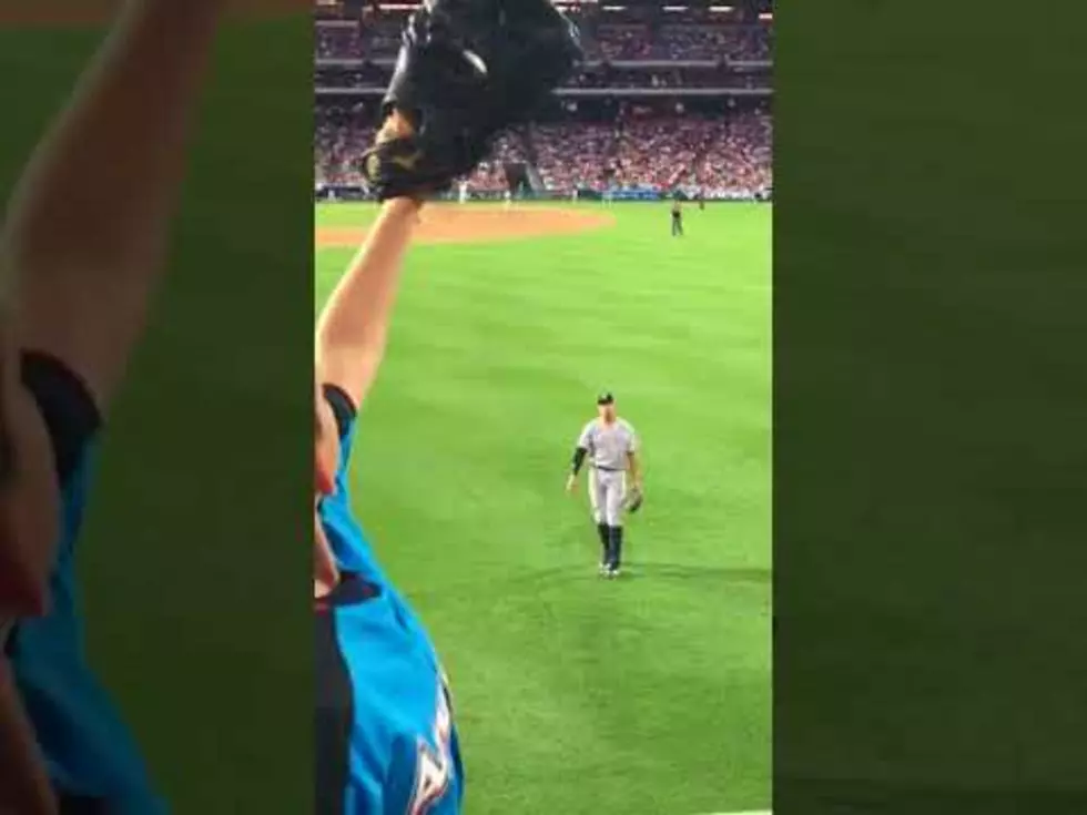 Check Out Aaron Judge Playing Catch with a Fan in the Stands