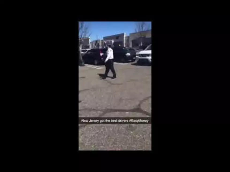 Car Lands ON TOP Of Another Car at NJ Shopping Center