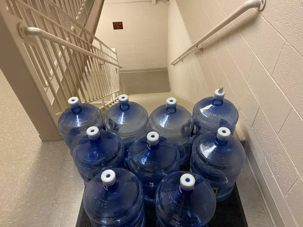 [WATCH] Nine Empty Water Jugs Being Thrown Down Stairs