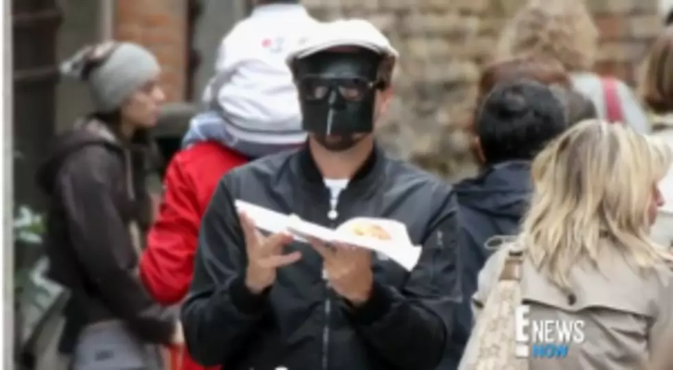 Celeb Struts Through Venice in Bizarre Mask