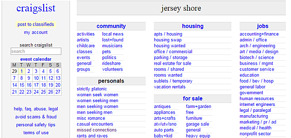 Jersey Shore Craigslist - Jersey Terlengkap