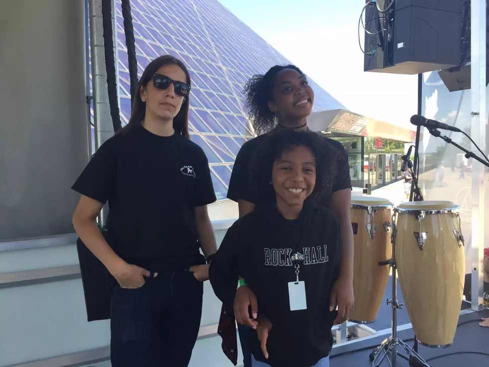 (My son Ben with Marel and McKaela Jones at their Rock and Roll Hall of Fame gig.)