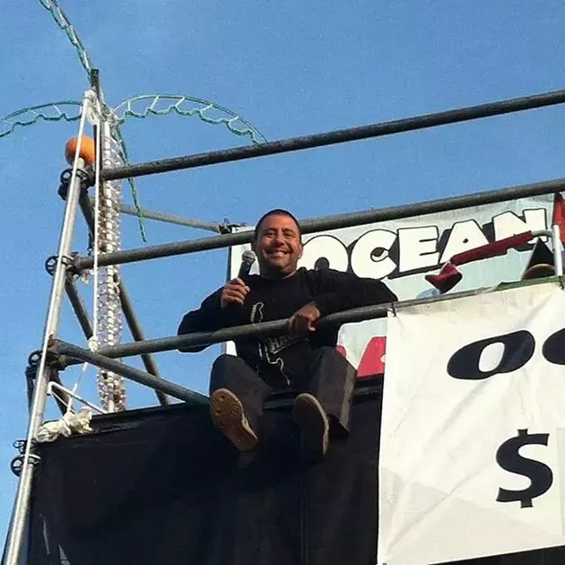 Living on the Ledge: Our Friend is Atop a Billboard in Toms River!