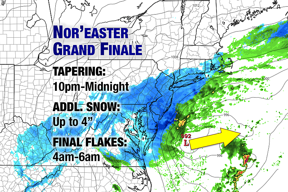 Spring nor&#8217;easter to slowly wind down Wednesday night