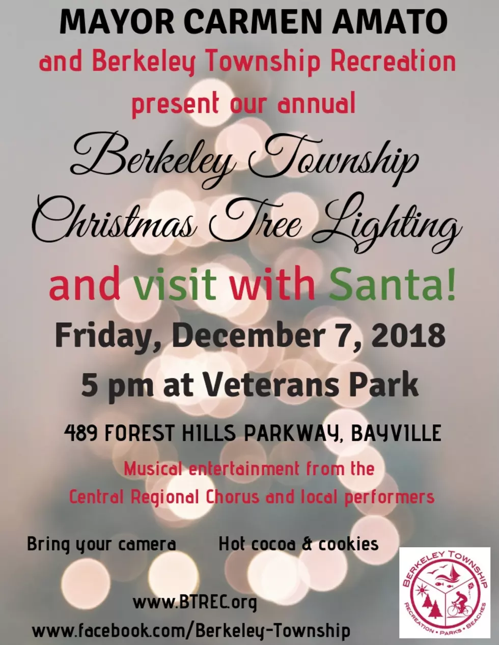 DATE CHANGE For Berkeley Township Christmas Tree Lighting 2018