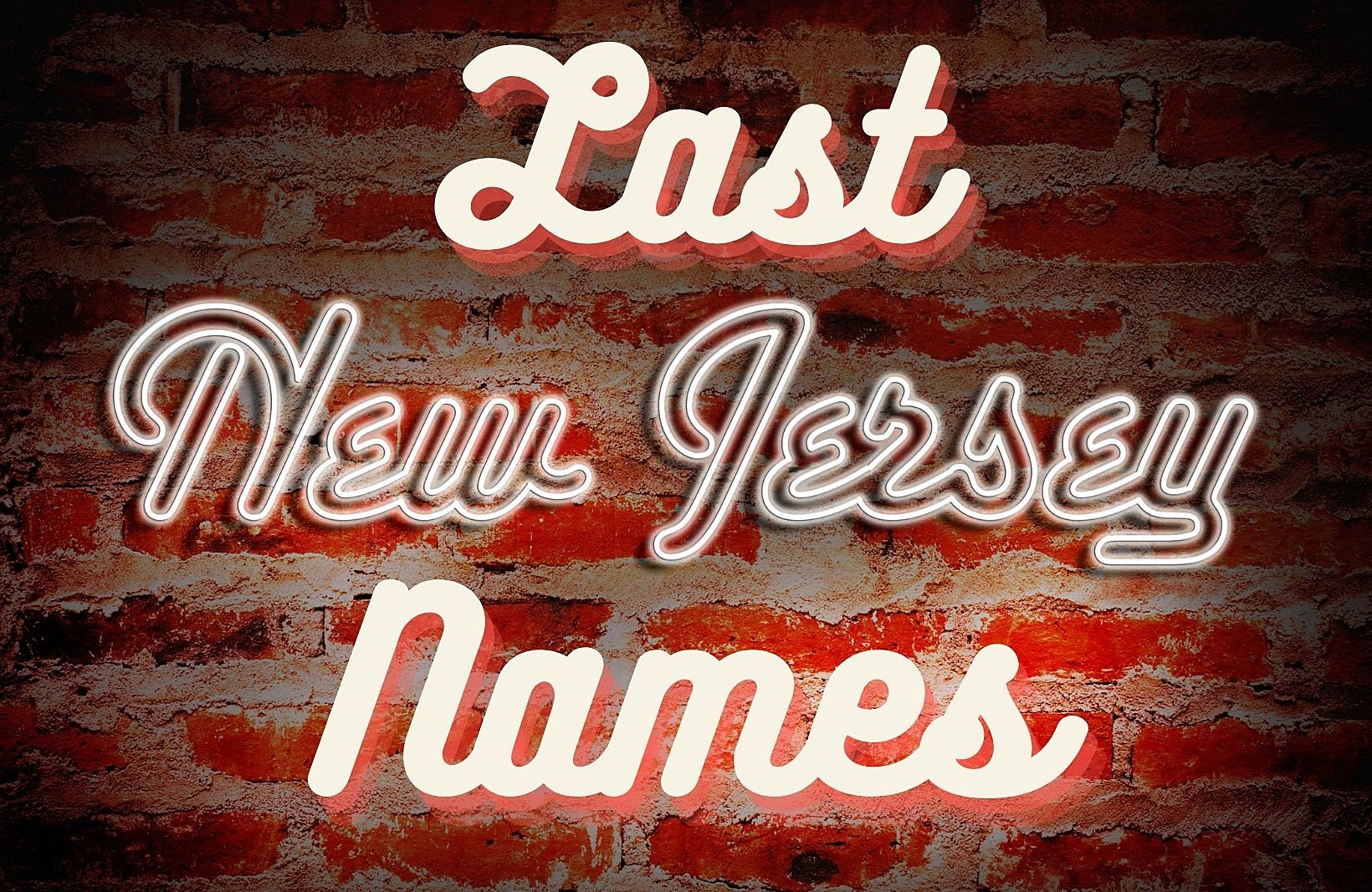 Most Common Last Names in New Jersey