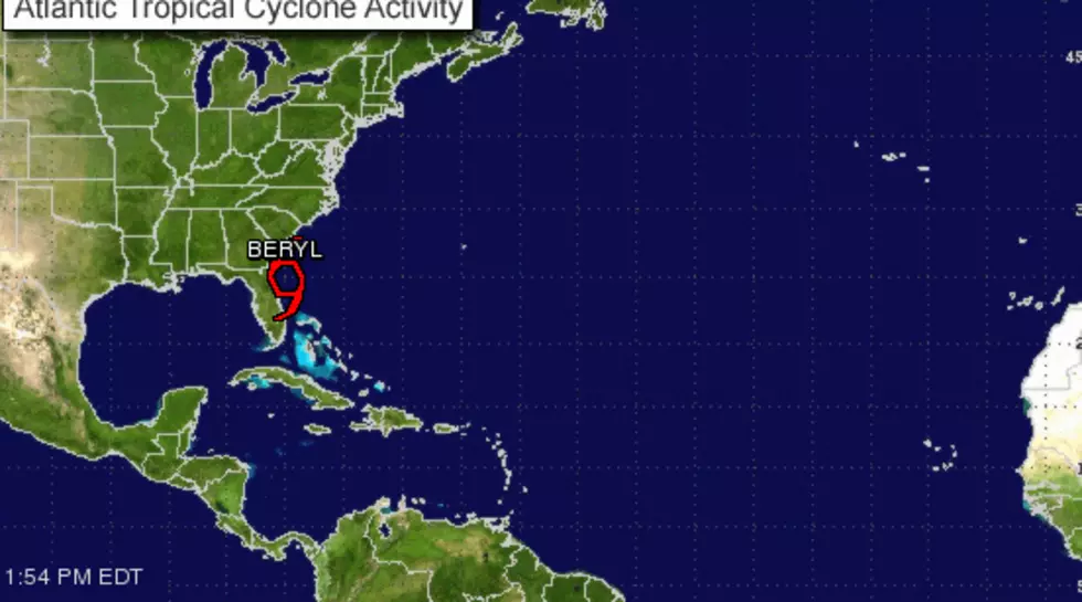 Beryl Now A Tropical Storm, Nearing Coast