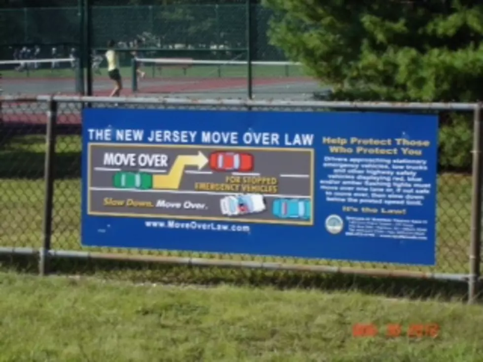 First Move Over Law Sign posted on Lacey High School Field