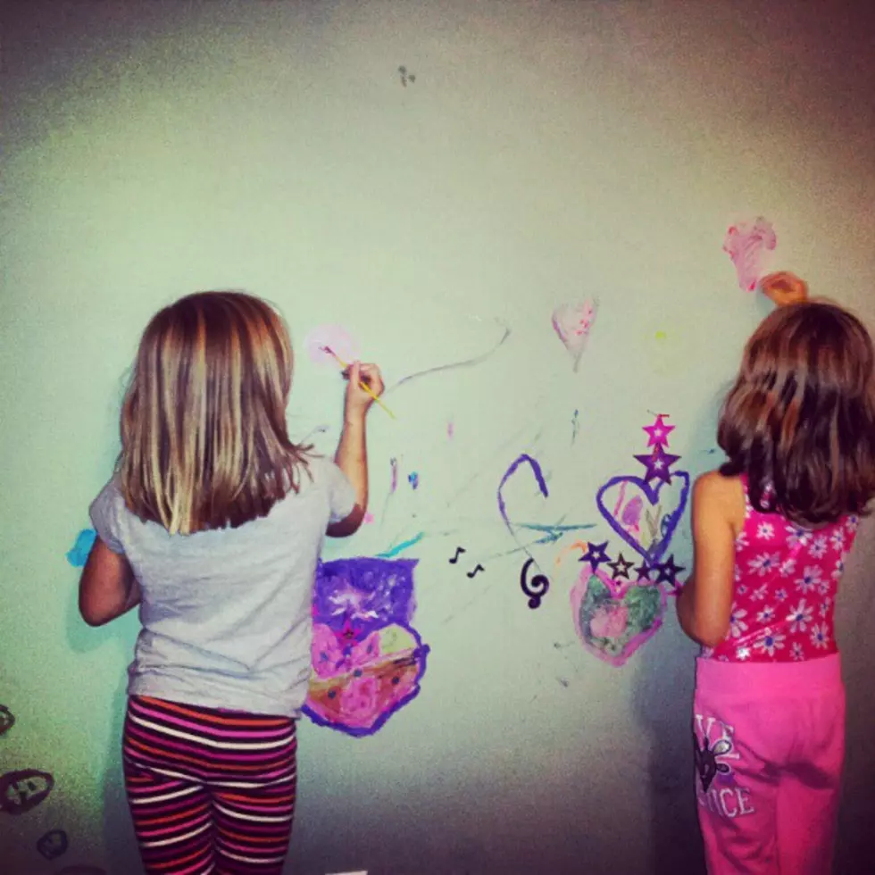 Wall of Paint For the Little Artist in Your House