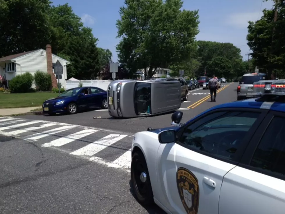 Car Flips in Toms River, Drivers Escape Injury