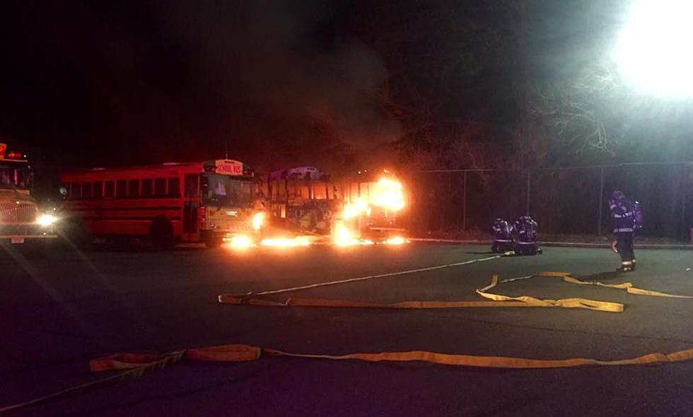 Two School Buses Catch Fire in Manalapan