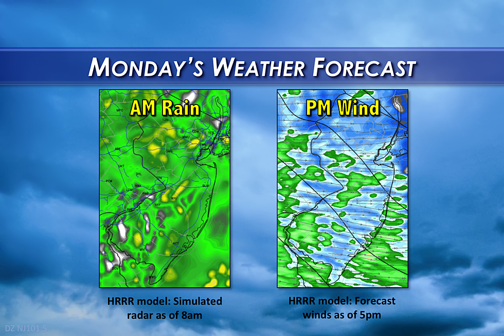 Wet start, windy finish for Monday in New Jersey