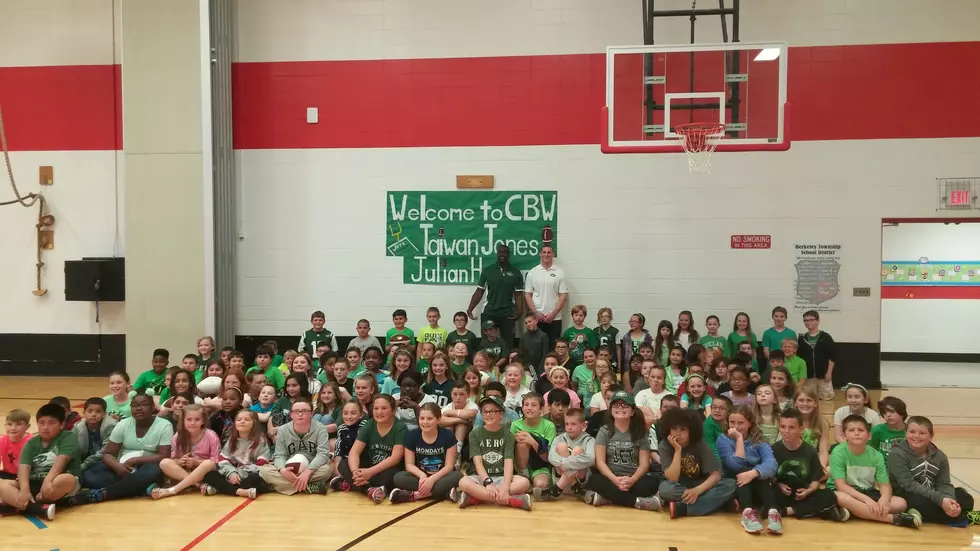 N.Y. Jets Linebackers visit C.B.W. Elementary School in Bayville