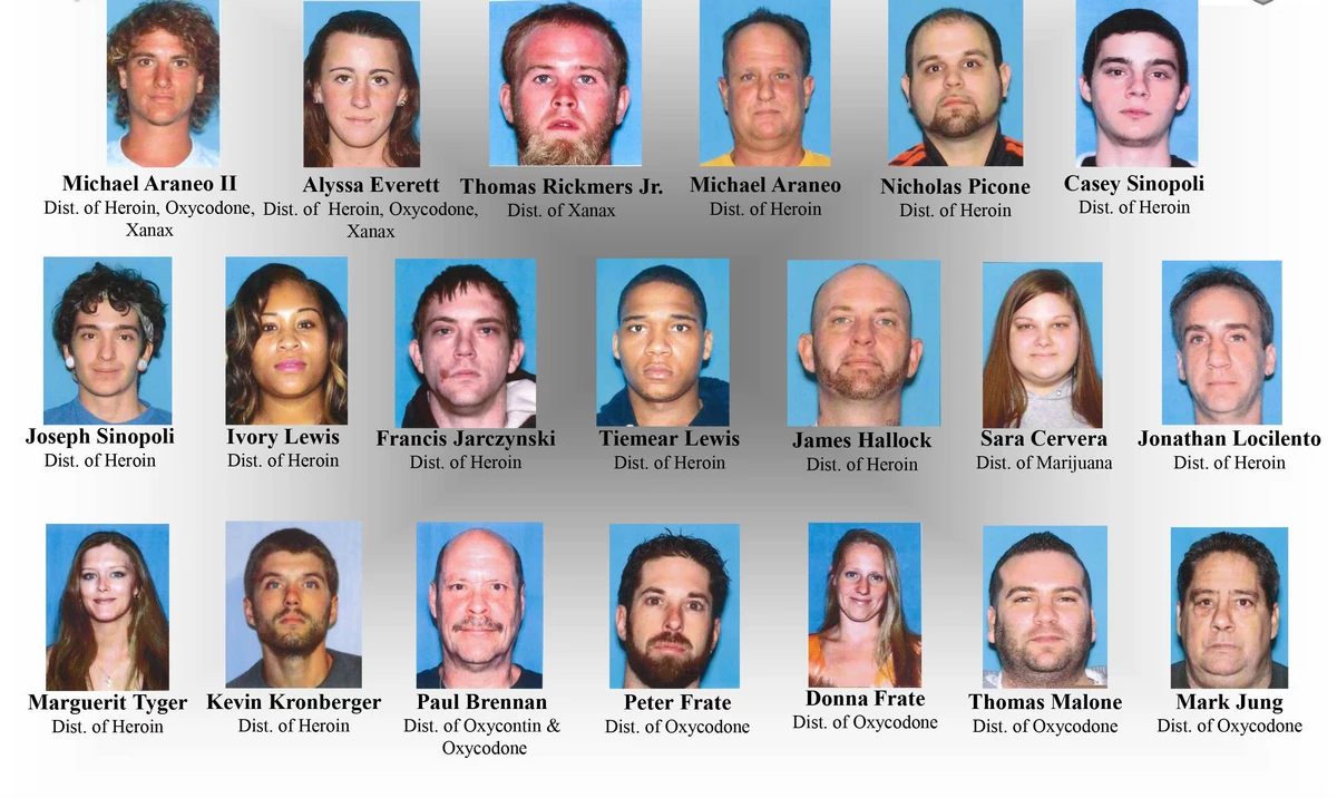 20 charged, one at large in southern Ocean County drug sweep