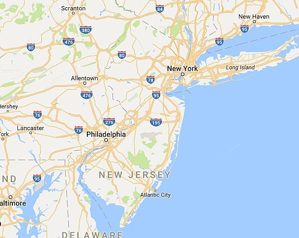 Map Of Nj Shore Towns Maps For You   New Jersey Map 