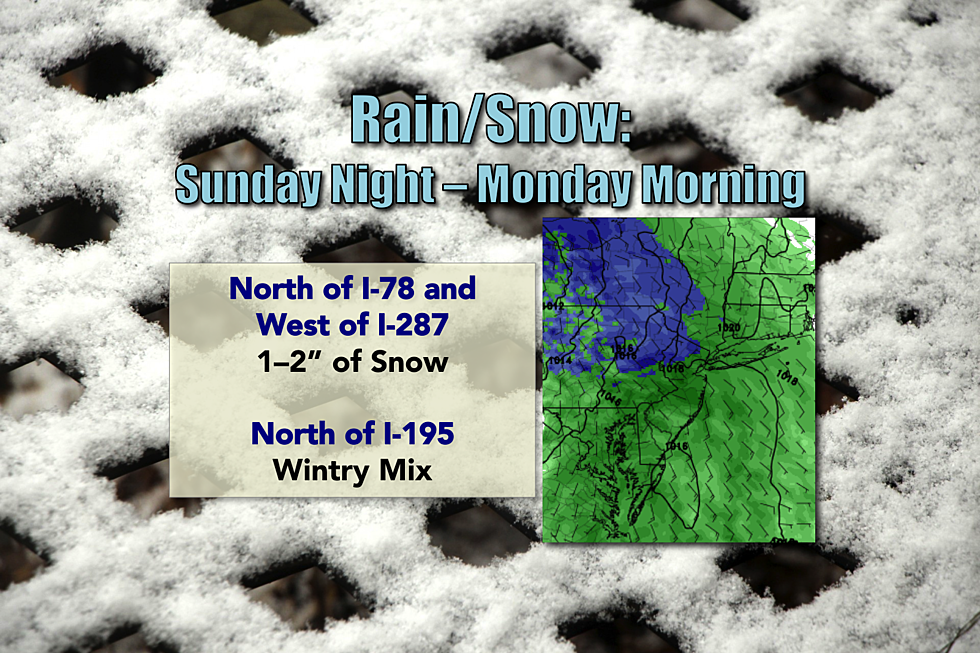 Rain/snow may make for a slick Monday morning commute for NJ