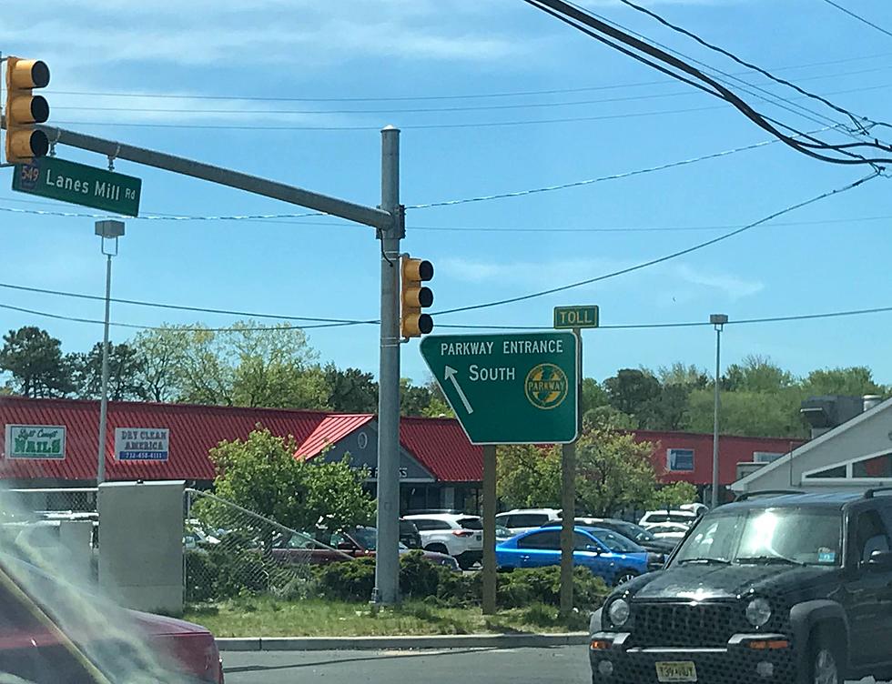 New Jersey Garden State Parkway Exit 91A, Route 549, Point Pleasant exit  sign