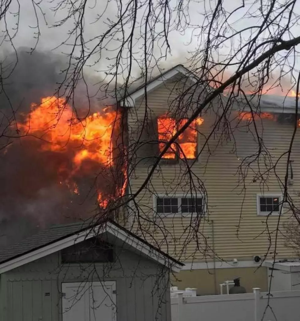 Lighting strikes a home in Ship Bottom that then becomes ablaze