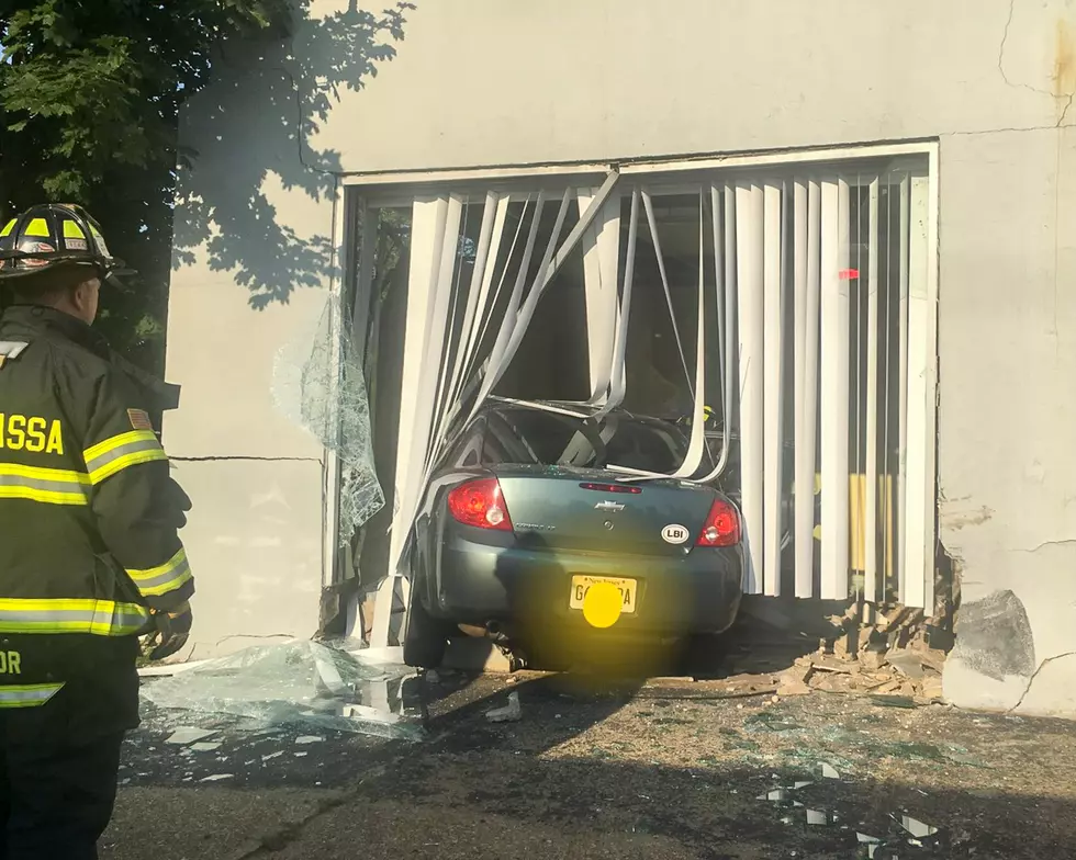 Chevy hits another car then ends up inside Ocean Township business