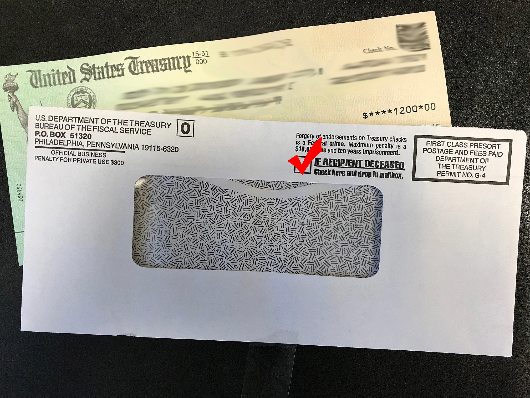 stimulus check envelope