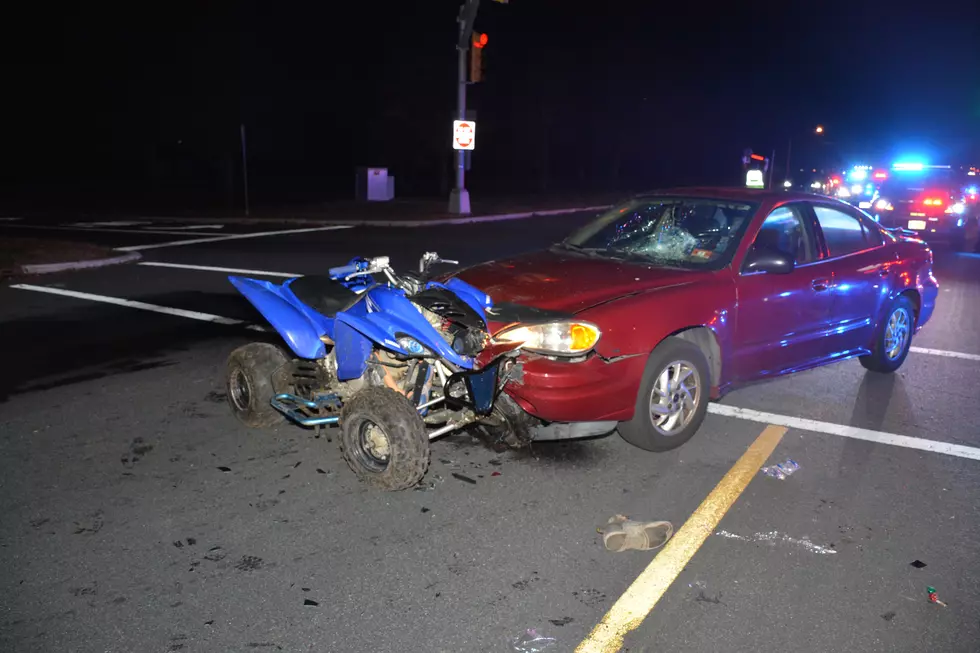 ATV jumps out in front of car on Route 37 in Manchester causing collision