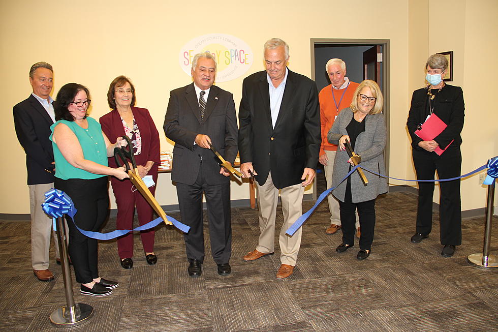 Ocean County Commissioners cut ribbon at Sensory Space now at OC Library