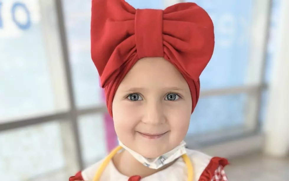 This sweet, brave little 5-year old girl from Barnegat, NJ is courageously batting cancer again