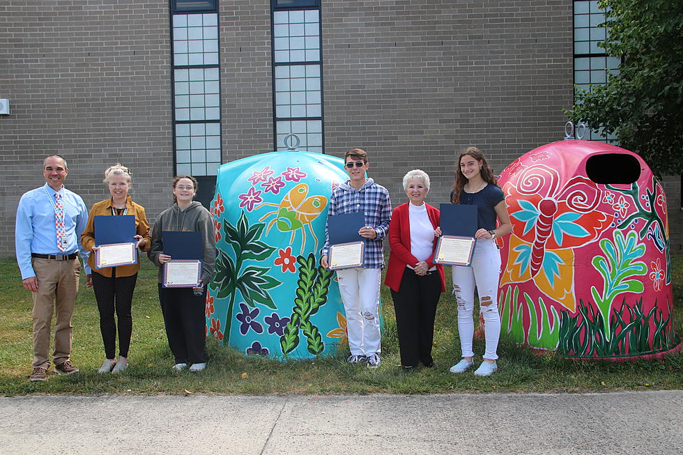 Talented Brick Memorial High School art students create new recycling image in Ocean County, NJ