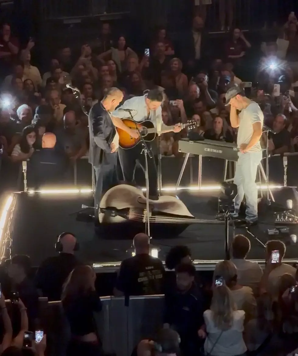 Marcus Mumford & Group moved to a small stage right in front of us for 3 songs