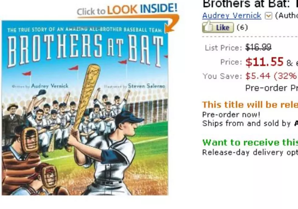 Local Book Being Released – “Brothers At Bat: The True Story Of An All-Brother Baseball Team”