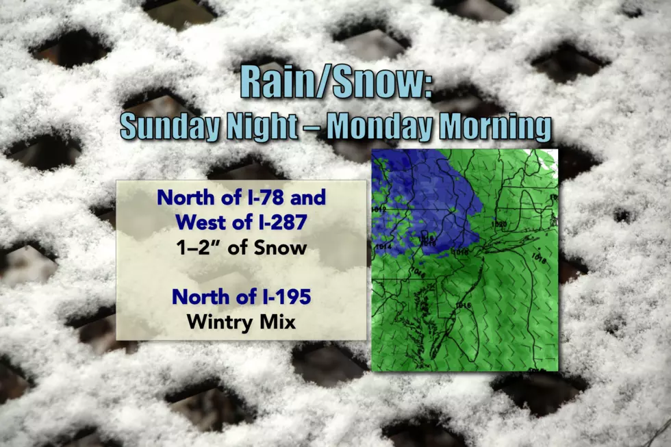 Rain/snow may make for a slick Monday morning commute for NJ