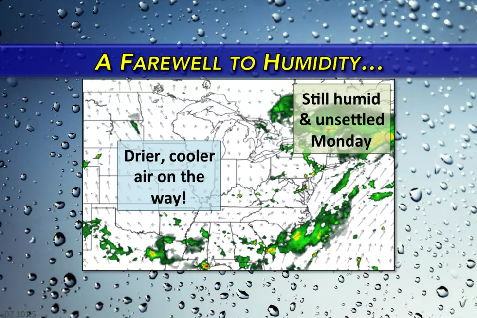 One more day of humidity and thunderstorms Monday