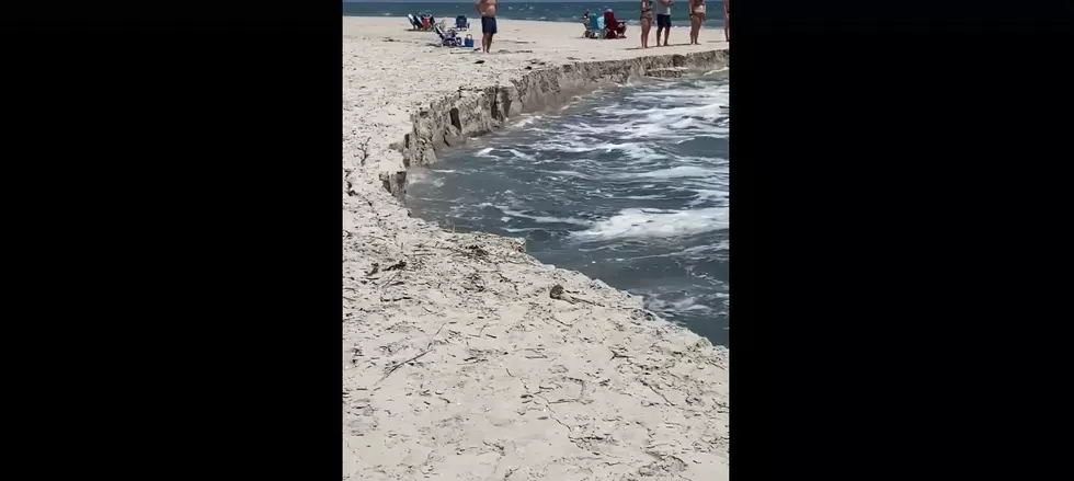 Pieces Of Sea Isle Beach Fall Into Ocean at Townsends Inlet