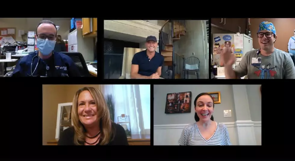 Tim McGraw Jumps Into Zoom Meeting With Virtua Nurses