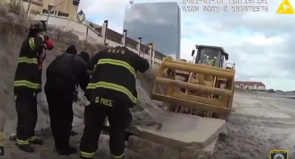 Watch Atlantic City Police Pull Dog From Hole