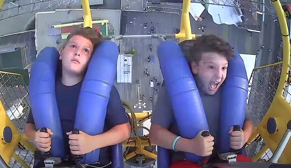2 kids have the best reaction on Springshot ride in Wildwood, NJ
