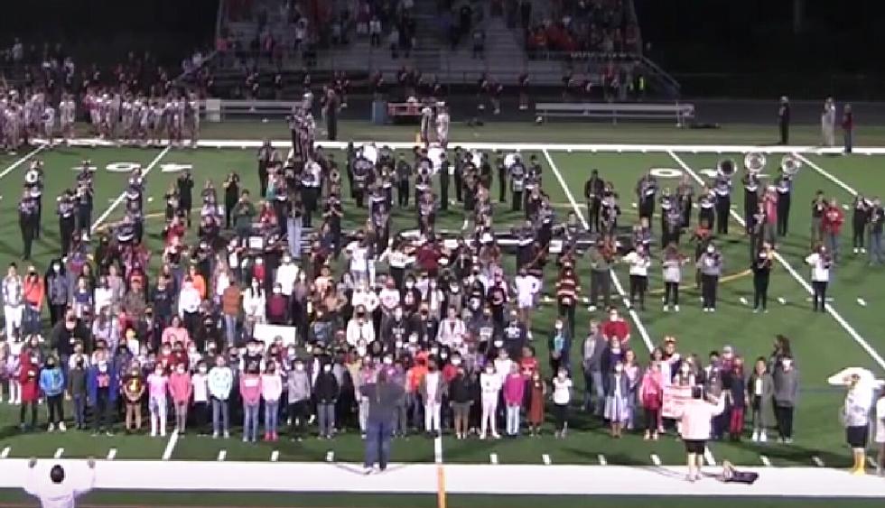 Watch: EHT High School Does Large National Anthem Performance
