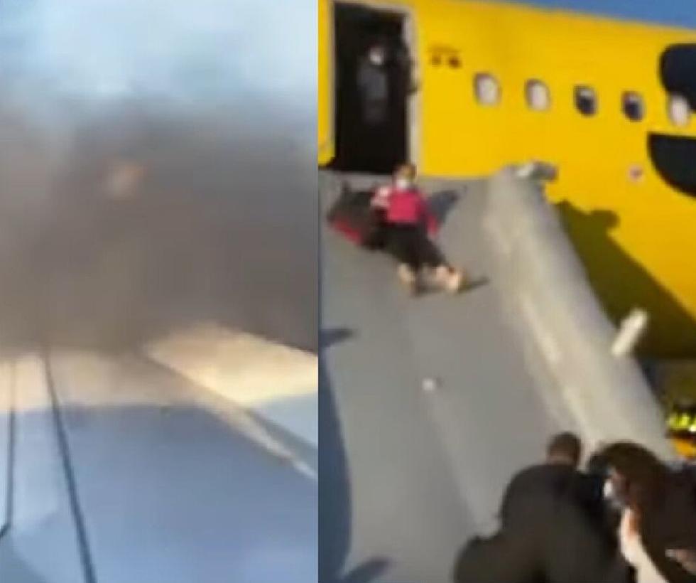 Shocking Video From Inside Spirit Plane That Caught Fire in Atlantic City